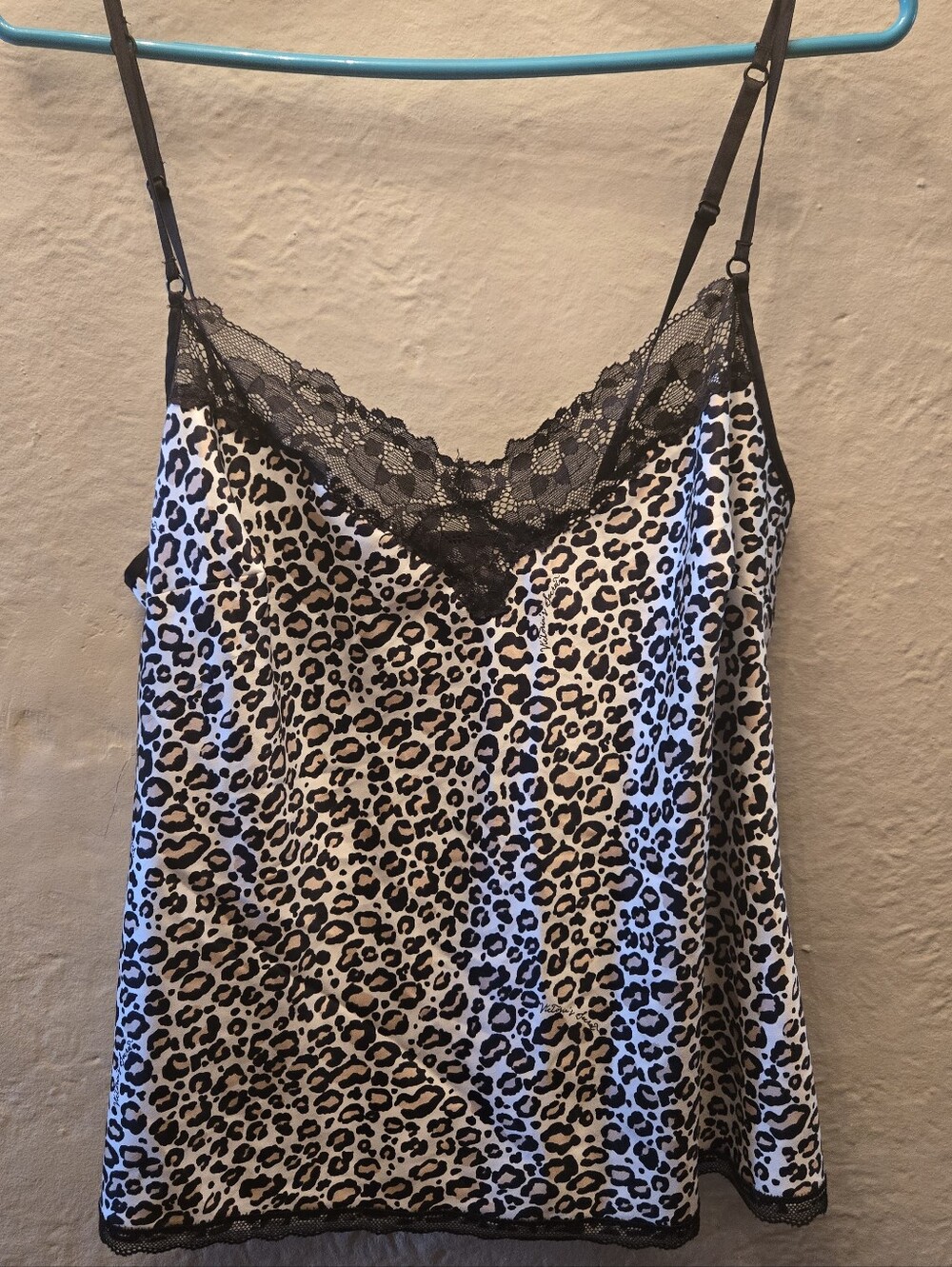 Victoria’s Secret Leopard Satin Lace Cami Y2K Sleepwear M